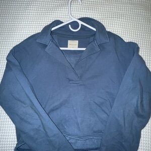 American Eagle Cropped Fleece Polo